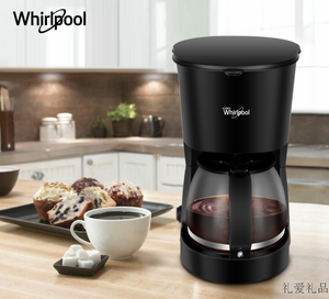 Whirlpool/惠而浦 WCF-MD101D咖啡机家用小型全半自动美式非胶囊 黑色